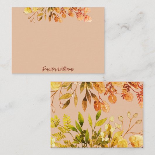 エレガントヴィンテージ植物体離れの構造 ノートカード (正面/裏面)