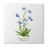 エレガントヴィンテージ植物忘れ私は花ではない タイル (正面)