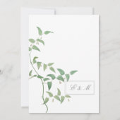 エレガントヴィンテージ植物性つる植物結婚ズ 招待状 (裏面)