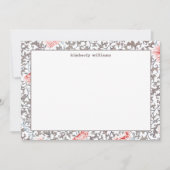 エレガントヴィンテージ植物色 サンキューカード (正面)