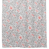 エレガントヴィンテージ植物色 シャワーカーテン (正面)