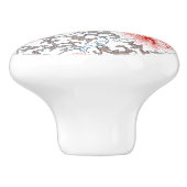 エレガントヴィンテージ植物色 セラミックノブ (側面)