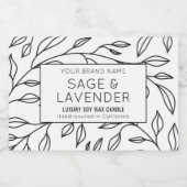 エレガントヴィンテージ植物製離れ品の瓶ラベル フードラベル (シングルラベル)