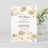 エレガントヴィンテージ水彩フローラデザイン 招待状 (スタンド正面)