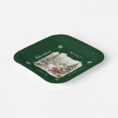 エレガントヴィンテージ水彩樹林 ペーパープレート (傾斜あり)