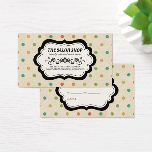 エレガントヴィンテージ水玉模様贈与証II (デスク)