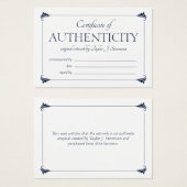 エレガントヴィンテージ海軍信用証明書 (正面&裏面)