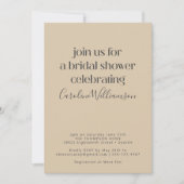 エレガントヴィンテージ温中性レトロブライダルシャワー 招待状 (正面)