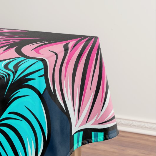 エレガントヴィンテージ熱帯の花と葉アート | テーブルクロス (インサイチュ)