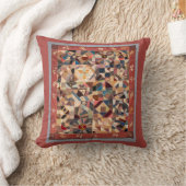 エレガントヴィンテージ熱狂するパッチワークキルトパターン クッション (ブランケット)