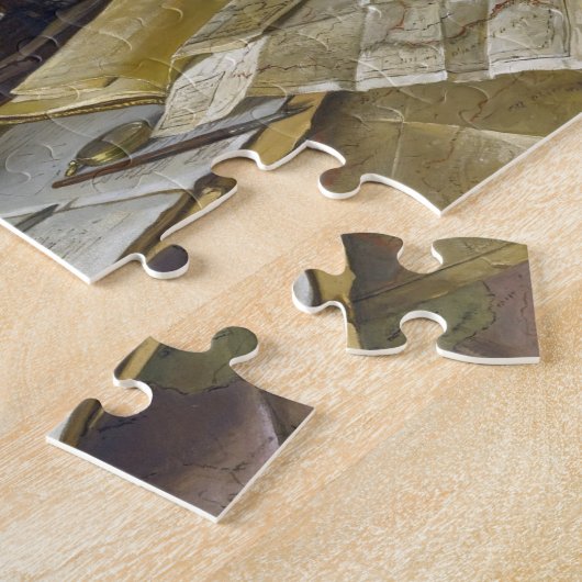 エレガントヴィンテージ猫と可愛い子猫 ジグソーパズル (側面)