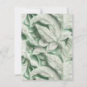 エレガントヴィンテージ白緑葉書道 サンキューカード (裏面)