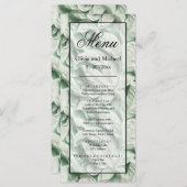 エレガントヴィンテージ白緑葉書道 メニュー (正面/裏面)