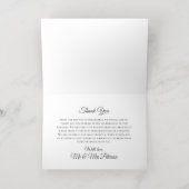 エレガントヴィンテージ白黒バラ（メッセージあり） 箔グリーティングカード (内側レイダウン)