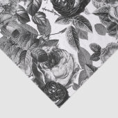 エレガントヴィンテージ白黒バラ 薄葉紙 (詳細)