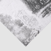 エレガントヴィンテージ白黒フランスのカントリー 薄葉紙 (詳細)