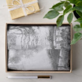 エレガントヴィンテージ白黒フランスのカントリー 薄葉紙 (ギフト)