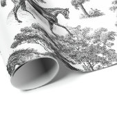 エレガントヴィンテージ白黒素朴ウズトイル ラッピングペーパー (ロールコーナー)