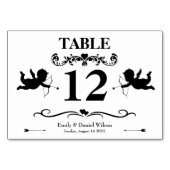 エレガントヴィンテージ白黒結婚ズ テーブルナンバー (正面)