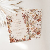 エレガントヴィンテージ秋フローラフレ結婚ーム 招待状