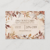 エレガントヴィンテージ秋秋水彩フローラ 割引カード (正面)