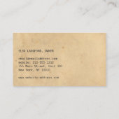 エレガントヴィンテージ紙名刺 名刺 (裏面)