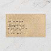 エレガントヴィンテージ紙名刺 名刺 (裏面)