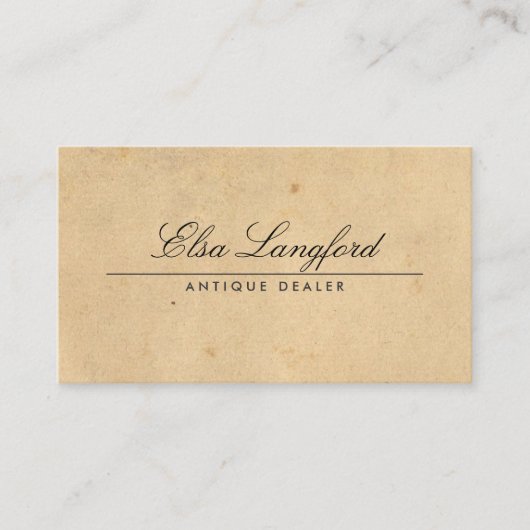 エレガントヴィンテージ紙名刺 名刺 (正面)