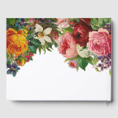 エレガントヴィンテージ素朴なバラの結婚花 ゲストブック (裏面)