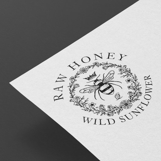 エレガントヴィンテージ素朴クラウンハニークイーンビービー セルフインキングスタンプ