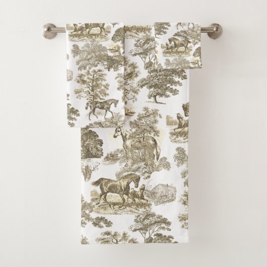 エレガントヴィンテージ素朴金ゴールドベージュウズトイレ バスタオルセット (インサイチュ)