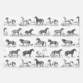 エレガントヴィンテージ素朴馬がトイルを生む ラッピングペーパーシート (正面3)