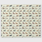 エレガントヴィンテージ素朴馬がトイルを生む ラッピングペーパー (フラット)