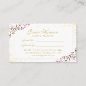 エレガントヴィンテージ紫ピンク花紹介カード 紹介カード (裏面)