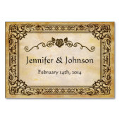 エレガントヴィンテージ結婚アンティーク表座席表 テーブルナンバー (裏面)