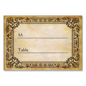 エレガントヴィンテージ結婚アンティーク表座席表 テーブルナンバー (正面)