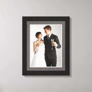 エレガントヴィンテージ結婚スタイルの写真フレーム キャンバスプリント