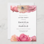 エレガントヴィンテージ結婚バラ後パーティー 招待状 (正面)