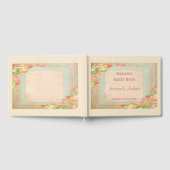 エレガントヴィンテージ結婚バラ ゲストブック (全面)