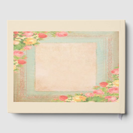 エレガントヴィンテージ結婚バラ ゲストブック (裏面)