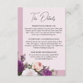 エレガントヴィンテージ結婚フローラの詳細 エンクロージャーカード (正面)