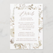 エレガントヴィンテージ結婚フローラ詳細 エンクロージャーカード (正面)