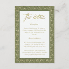 エレガントヴィンテージ結婚フローラ詳細 エンクロージャーカード