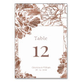 エレガントヴィンテージ結婚フローラ テーブルナンバー (裏面)