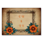 エレガントヴィンテージ結婚フローラ テーブルナンバー (裏面)