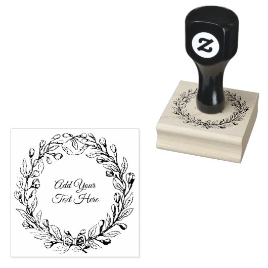 エレガントヴィンテージ結婚リース ラバースタンプ (押印)