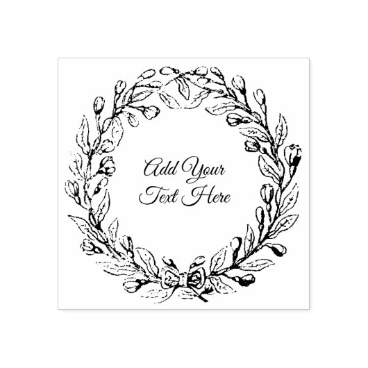 エレガントヴィンテージ結婚リース ラバースタンプ (インプリント)