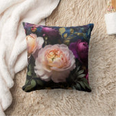 エレガントヴィンテージ絵を描フローラ クッション (ブランケット)