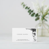 エレガントヴィンテージ美しいアートビジター葉カード 名刺 (スタンド正面)