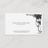 エレガントヴィンテージ美しいアートビジター葉カード 名刺 (裏面)